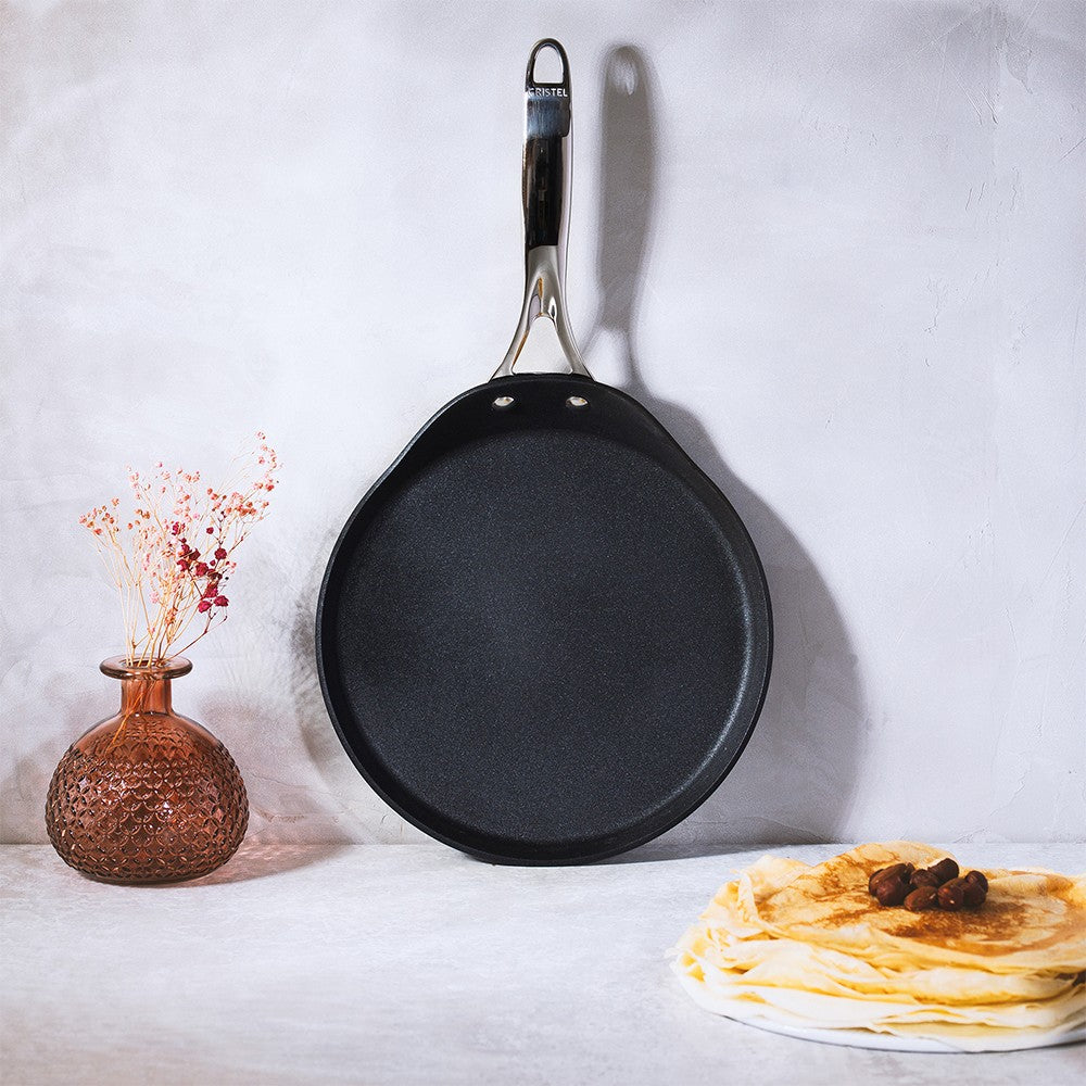 Poêle à crêpes Ø28 cm antiadhésive en aluminium revêtement - Exceliss®+ - Castel'Pro® fixe, Crêpières - 2