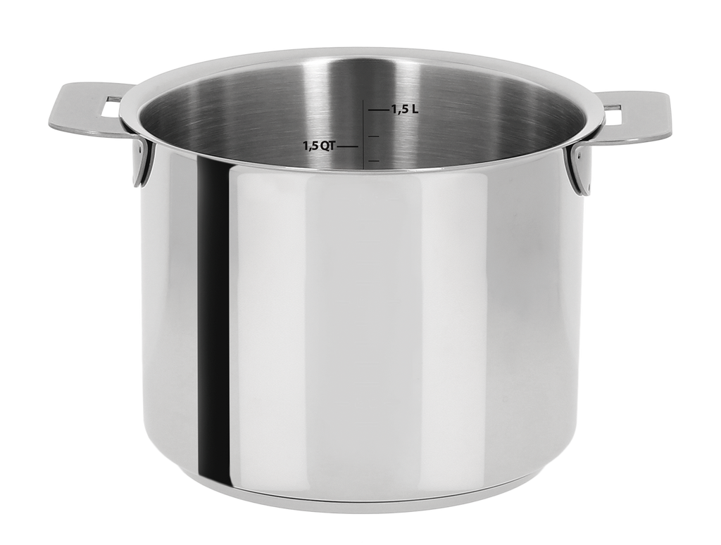 Casserole haute graduée inox - Mutine amovible, Casseroles - 1