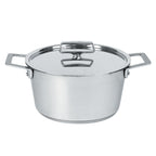 Faitout en inox brossé avec couvercle plat - 1826 fixe, Cocottes, faitouts - 1