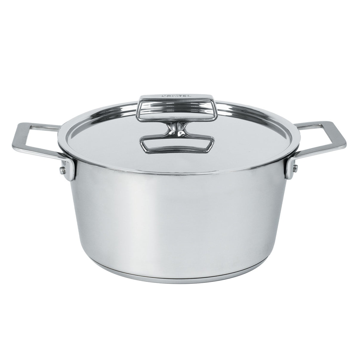 Faitout en inox brossé avec couvercle plat - 1826 fixe, Cocottes, faitouts - 1