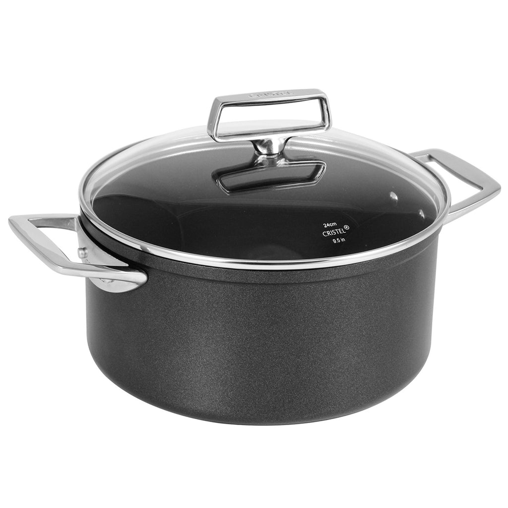 Faitout antiadhésif en aluminium Ø24 cm avec couvercle - Castel'Pro®, Cocottes, faitouts - 2