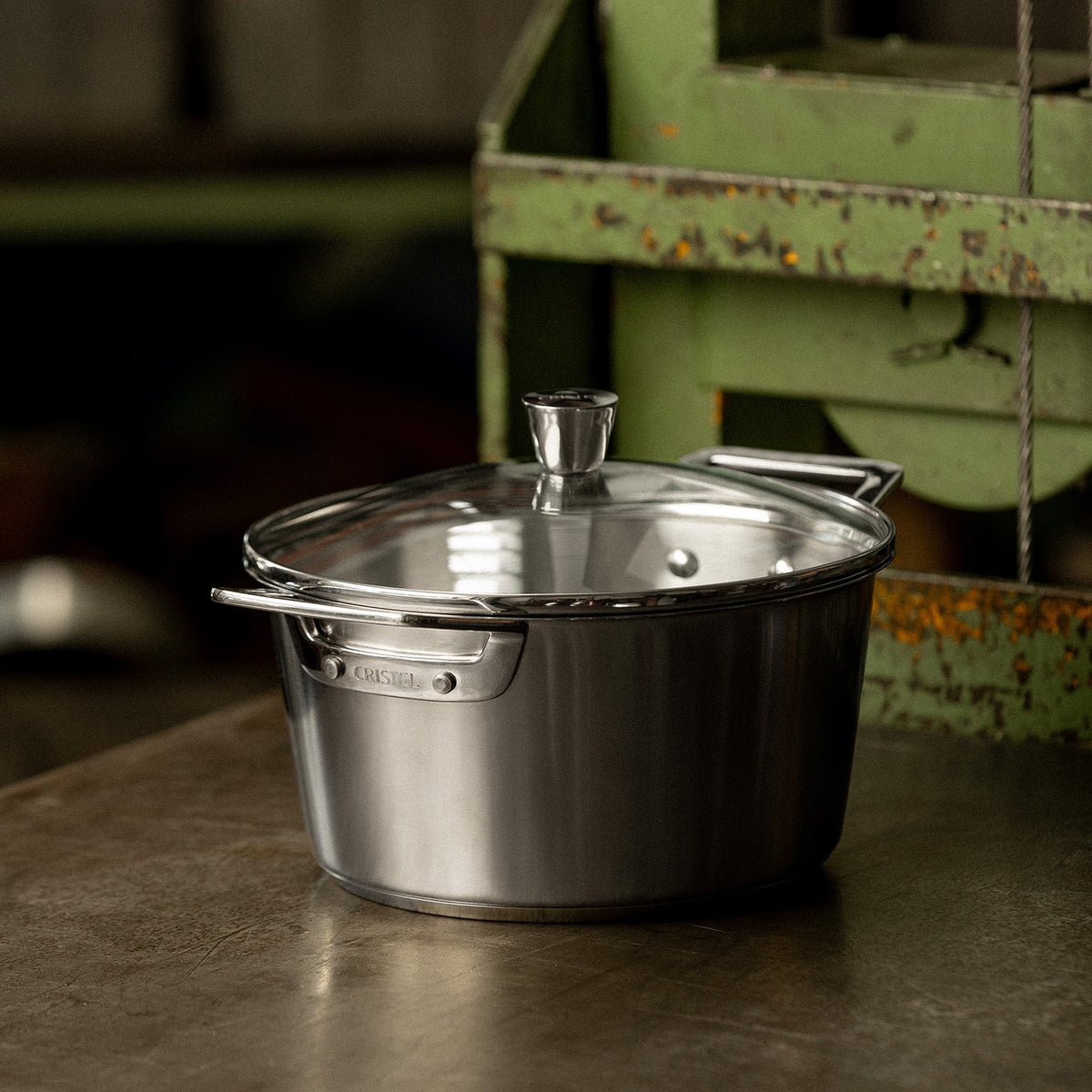 Couvercle en verre bombé bouton inox - 1826, Couvercles - 2