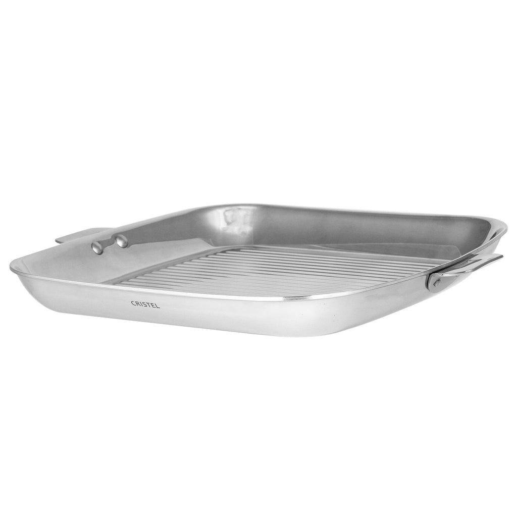 Gril carré inox 30 cm - poignée amovible - Casteline amovible, Poêles - 1