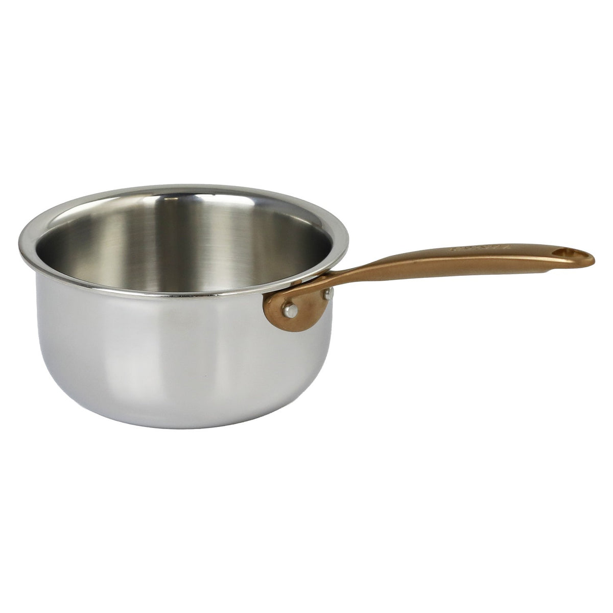 Mini casserole en inox à poignée cuivrée - Castel'Pro® fixe, Casseroles - 1