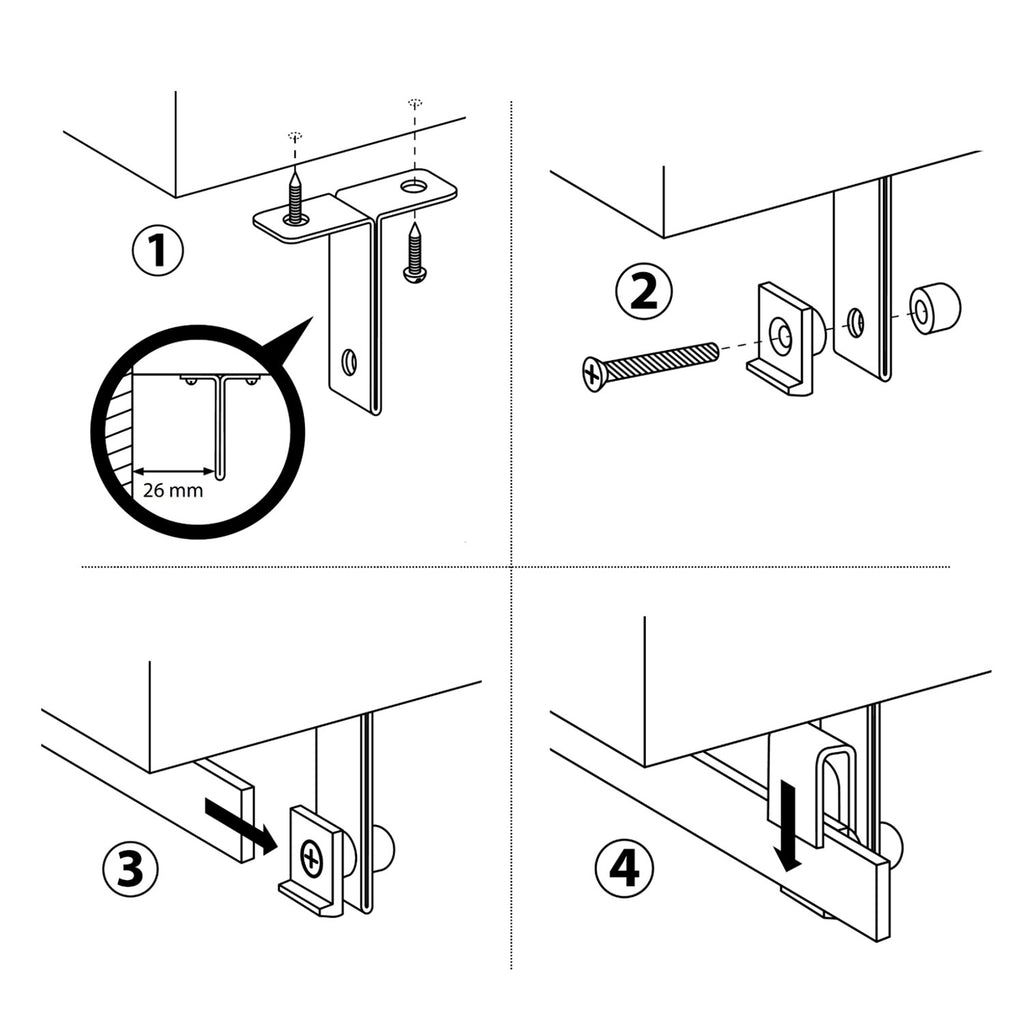 Kit de fixation sous placard - Panoply, Cuisine pratique - 2