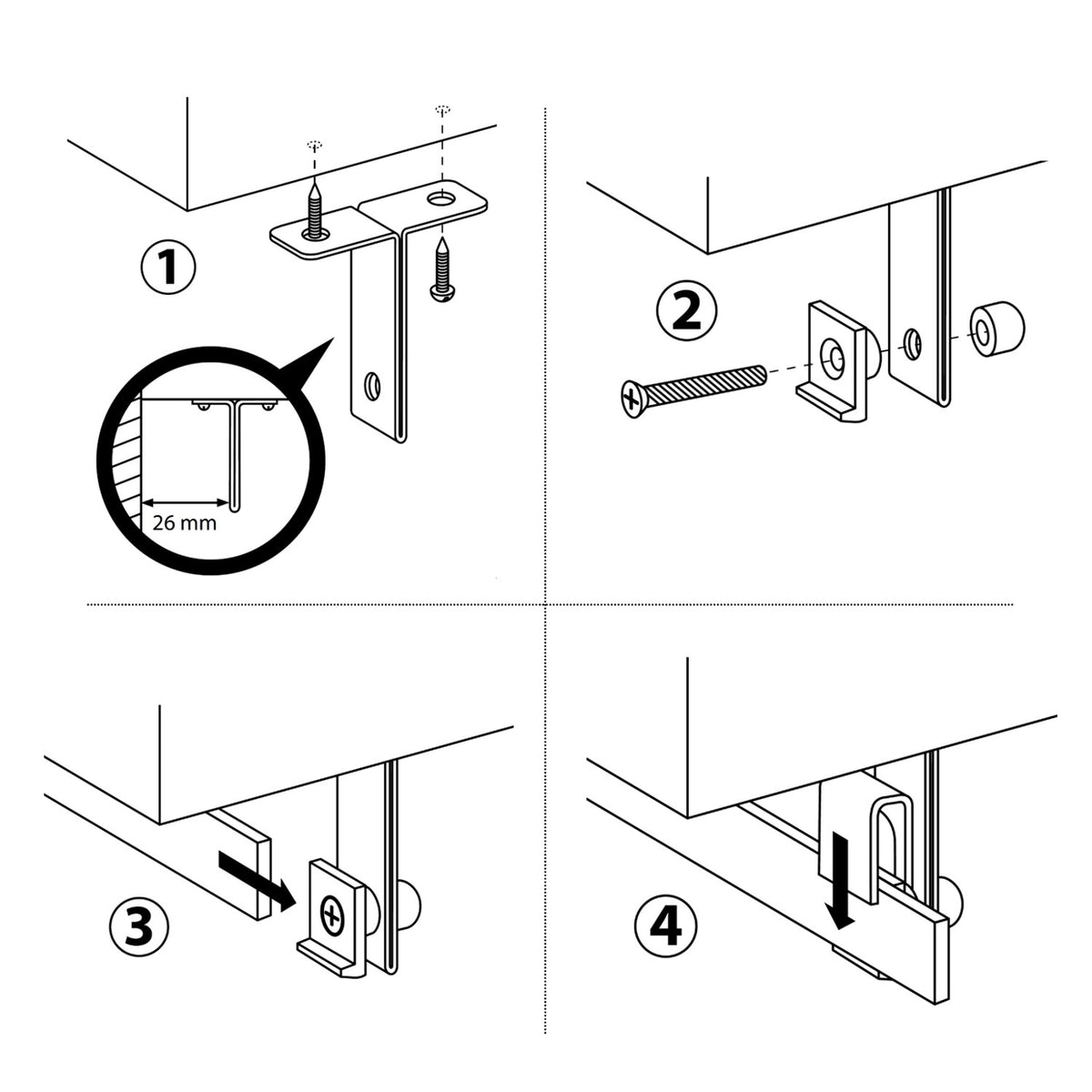 Kit de fixation sous placard - Panoply, Cuisine pratique - 2