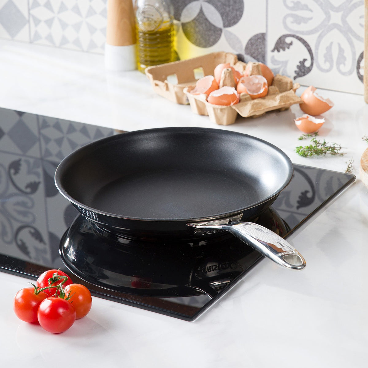 Poêle professionnelle antiadhésive en inox Multiply - Castel'Pro® fixe, Poêles - 2