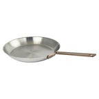 Poêle en inox brossé poignée cuivrée - Bicentenaire fixe, Poêles - 1