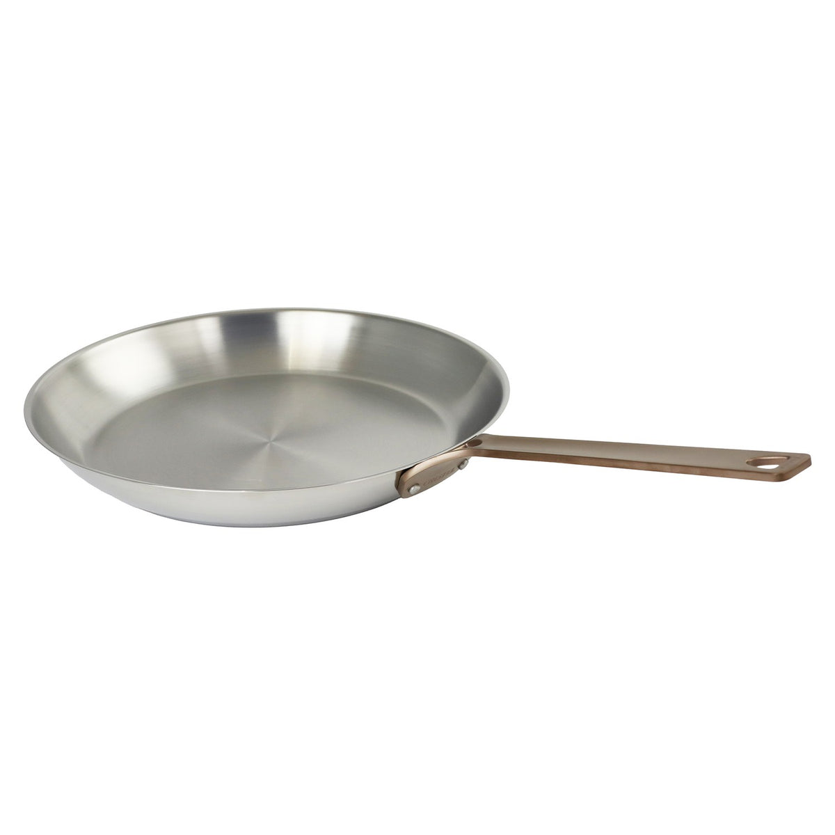 Poêle en inox brossé poignée cuivrée - Bicentenaire fixe, Poêles - 1