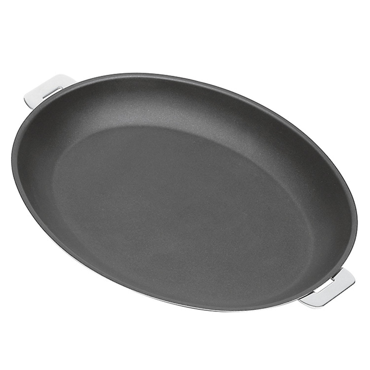 Poêle ovale antiadhésive en inox - Mutine amovible, Poêles - 1