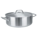 Rondeau en inox brossé avec couvercle - grand volume - Compléments fixe, Marmites - 1