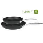 Set de 2 poêles antiadhésives en aluminium Ø24 et 28 cm - revêtement céramique Ceraliss®+ - Castel'Pro® fixe, Poêles - 1
