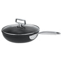 Sauteuse antiadhésive en aluminium poignée inox + couvercle - Castel'Pro® fixe, Sauteuses - 1