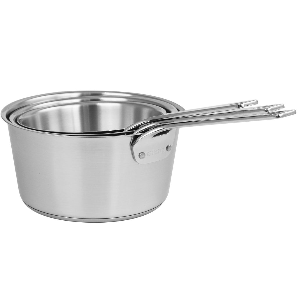 Série 3 casseroles en inox brossé - 1826 fixe, Casseroles - 1