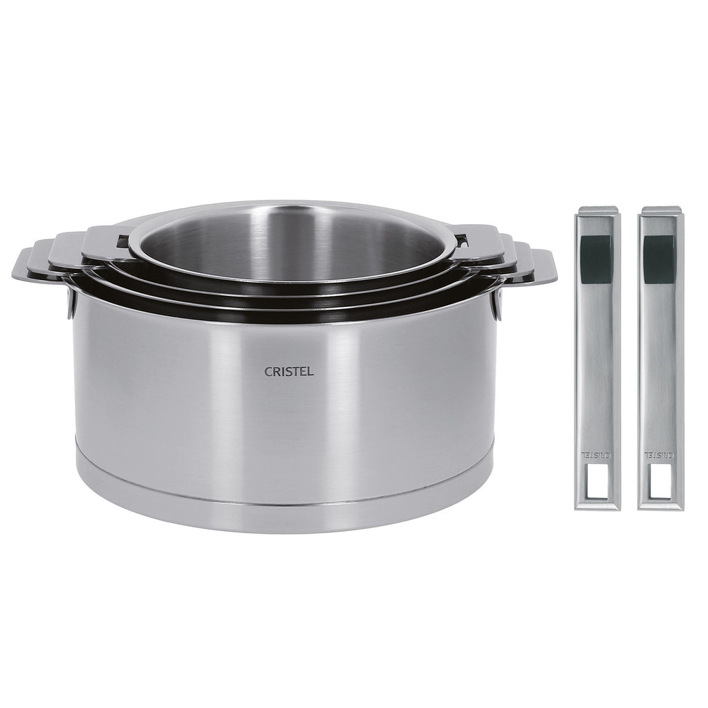 Série de casseroles en inox + poignée(s) amovible(s) Strate - Strate amovible, Casseroles - 2