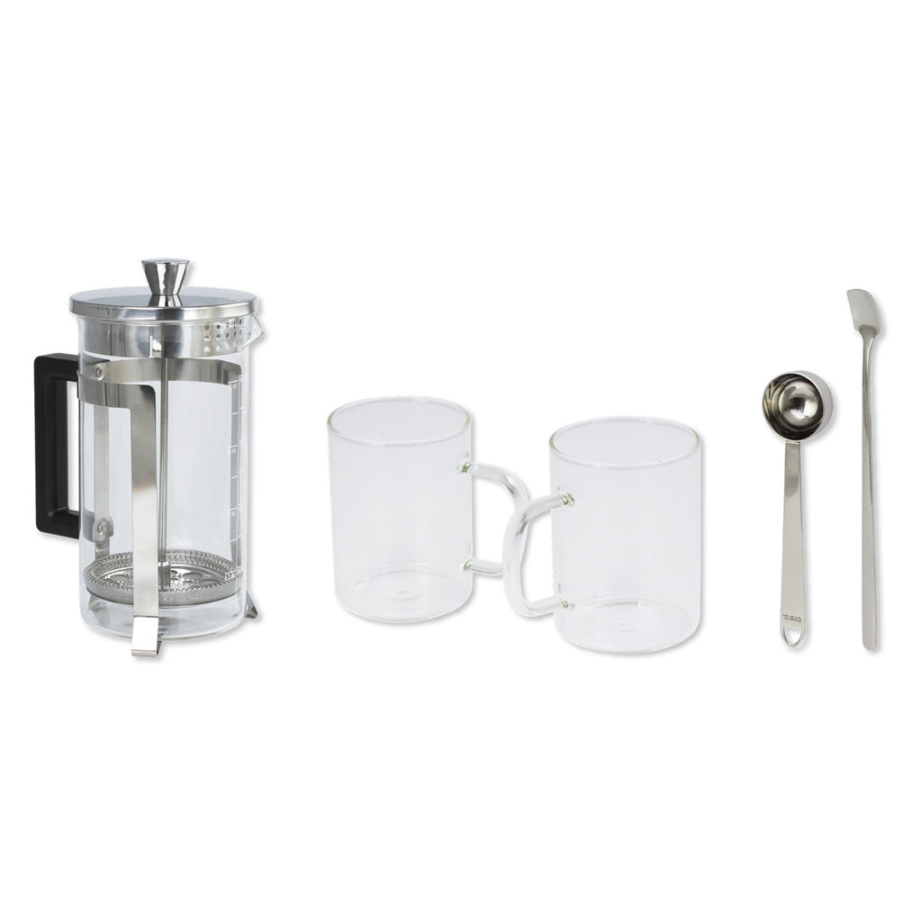 Set Arabica - Cafetière à piston et 2 tasses en verre - Cafetières, Cafetières - 2