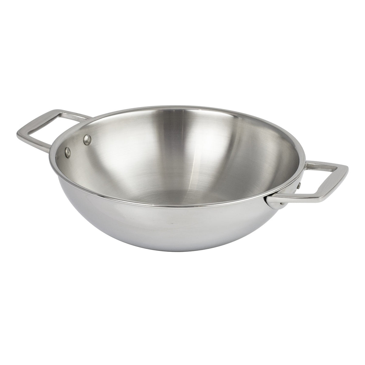 Wok en inox à 2 anses fixes - Castel'Pro® fixe, Woks - 1